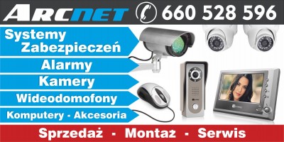ARCNET  Alarmy - Kamery - Wideodomofony - Automatyka do bram