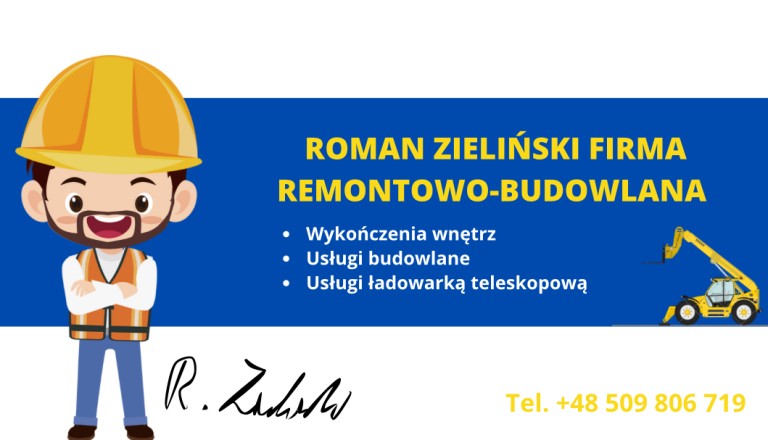 Roman Zieliński Firma Remontowo-Budowlana | Usługi Ładowarką Teleskopową