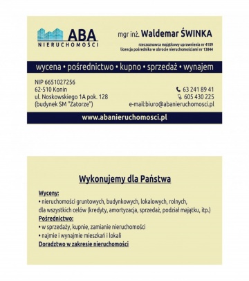 ABA Nieruchomości- wycena, pośrednictwo, doradztwo.