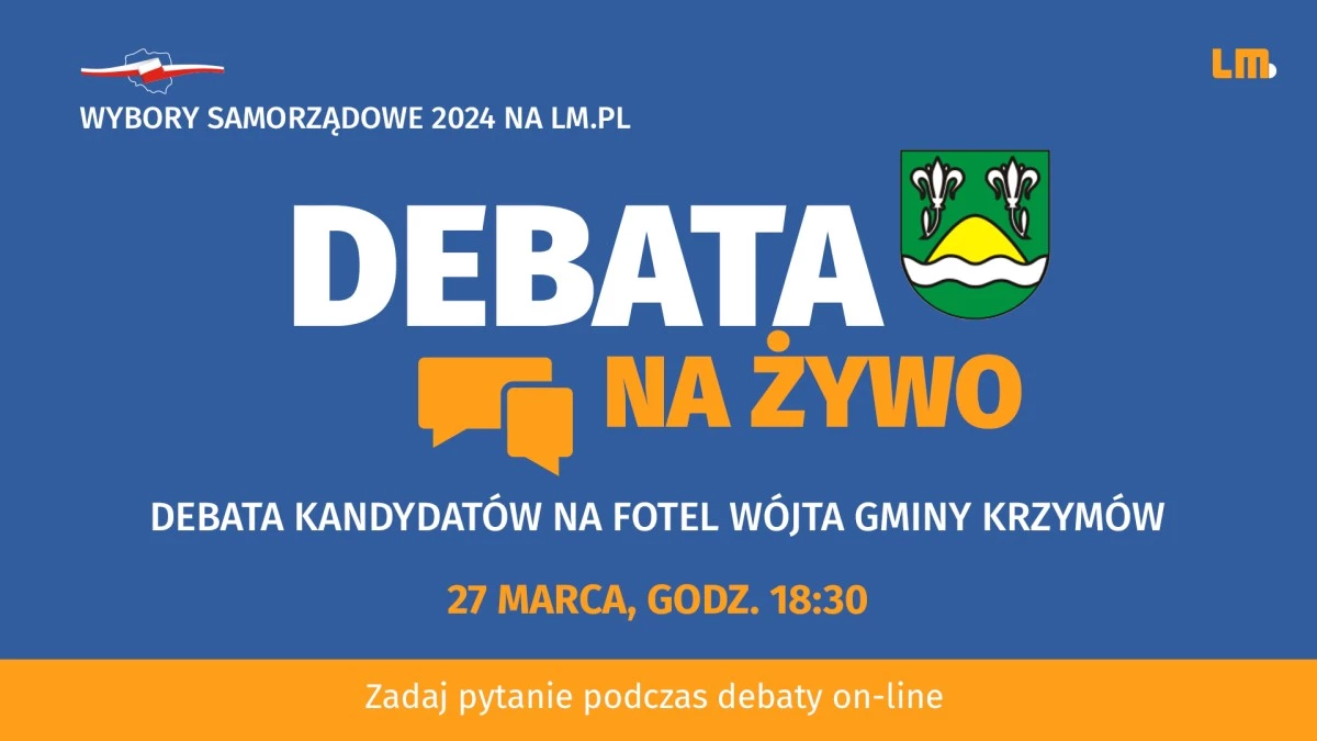 Oglądaj i pytaj. Debata kandydatów na wójta Krzymowa na LM.pl